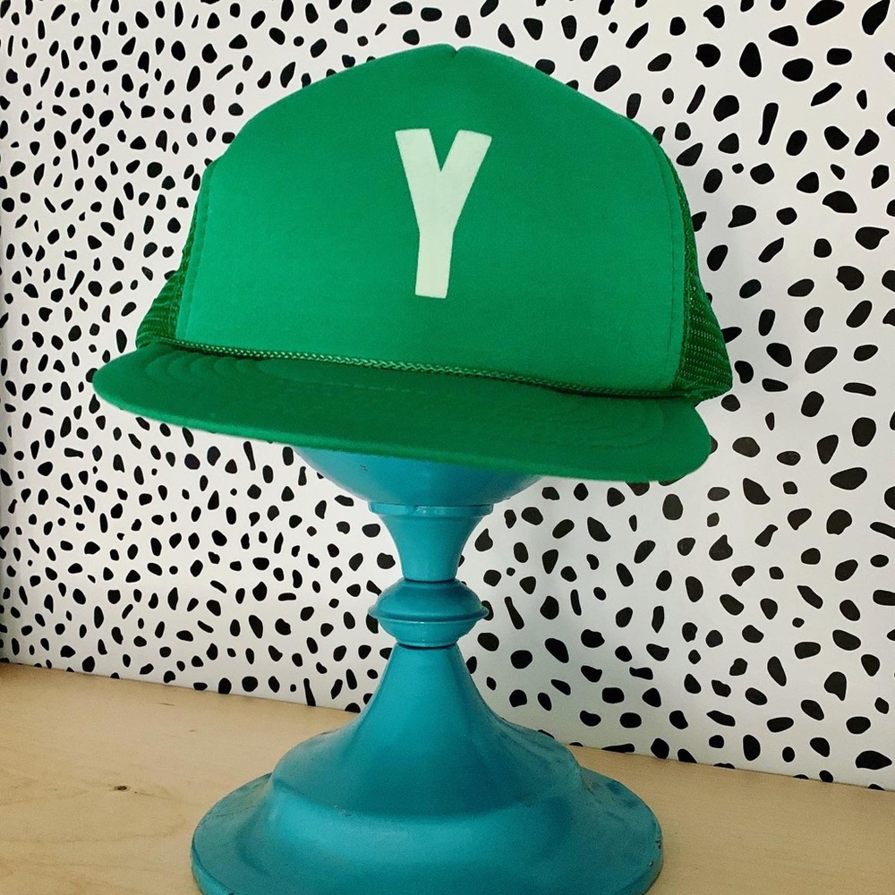 Vintage Green Letter Y Hat 💲10 SALE 🏷